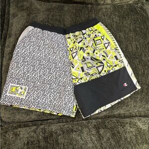 Champion x MTV Limited Edition Crinkle Nylon Colorblock Shorts Men's Sz M NWOT